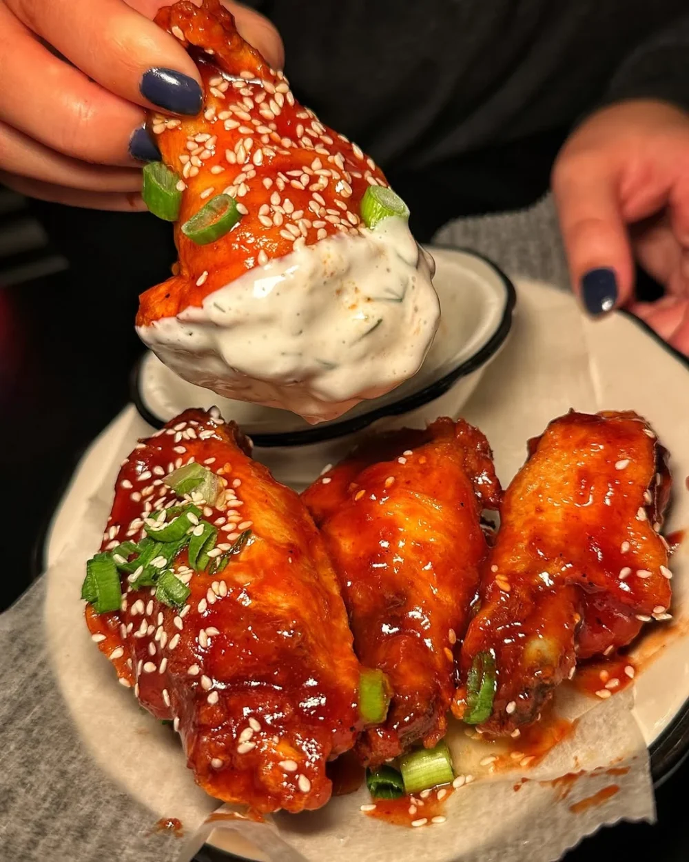 Sweet, smoky, and packed with umami – KOREAN BBQ WINGS bring the perfect bite! #BLACKTAP #SOHO #NYC Soho 35th Street מפת המלצות ללאס וגאס