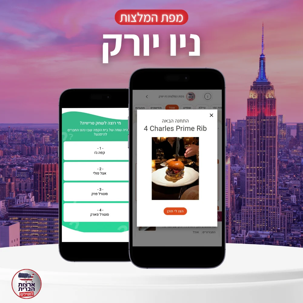 מפת המלצות ניו יורק עמוד מוצר מפת המלצות לניו יורק